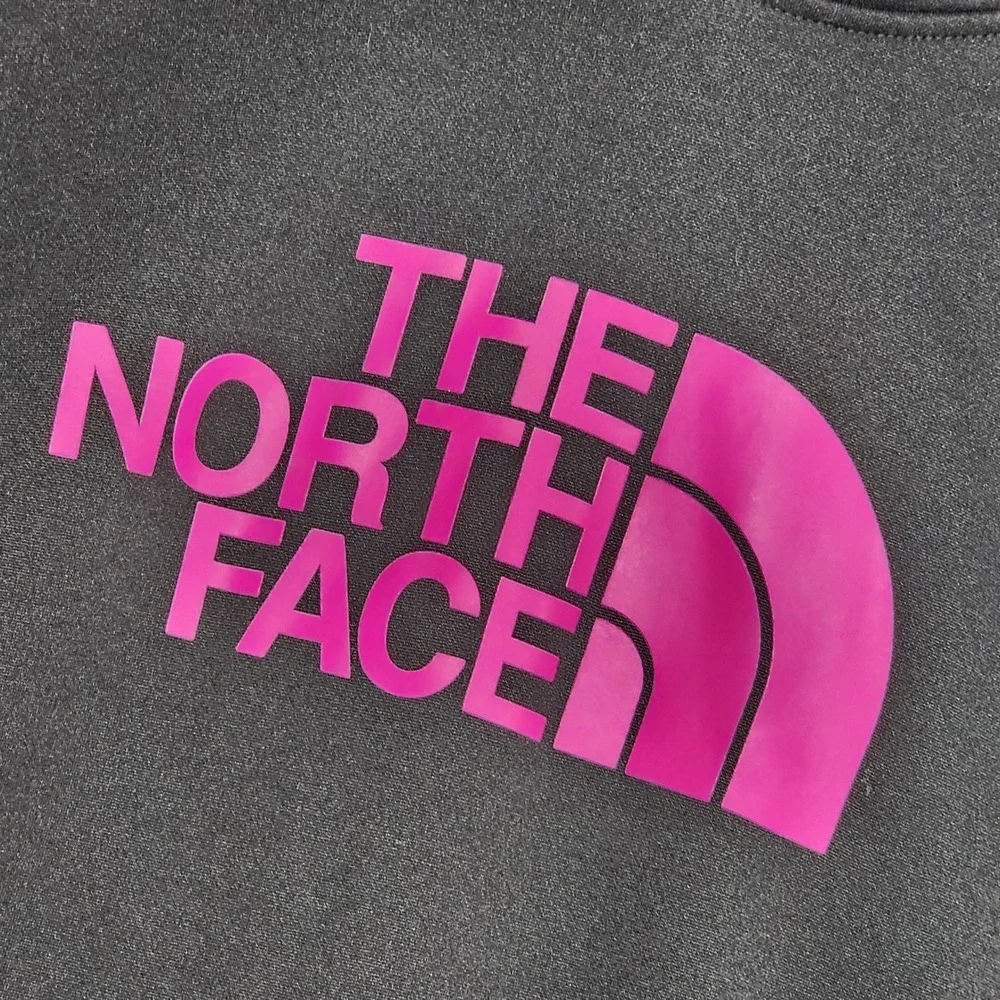 The North Face Hoodie Women Medium Black Pink Logo Pullover Active Outdoors - Picture 2 of 10